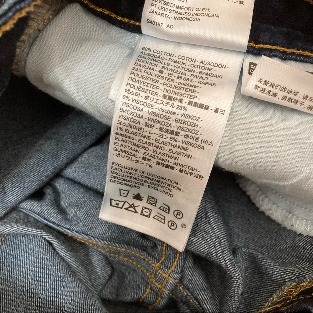 Levi’s 535 Super Skinny Dark Wash Jeans, Leggings, Jeggings, Women’s 28 - Picture 3 of 9